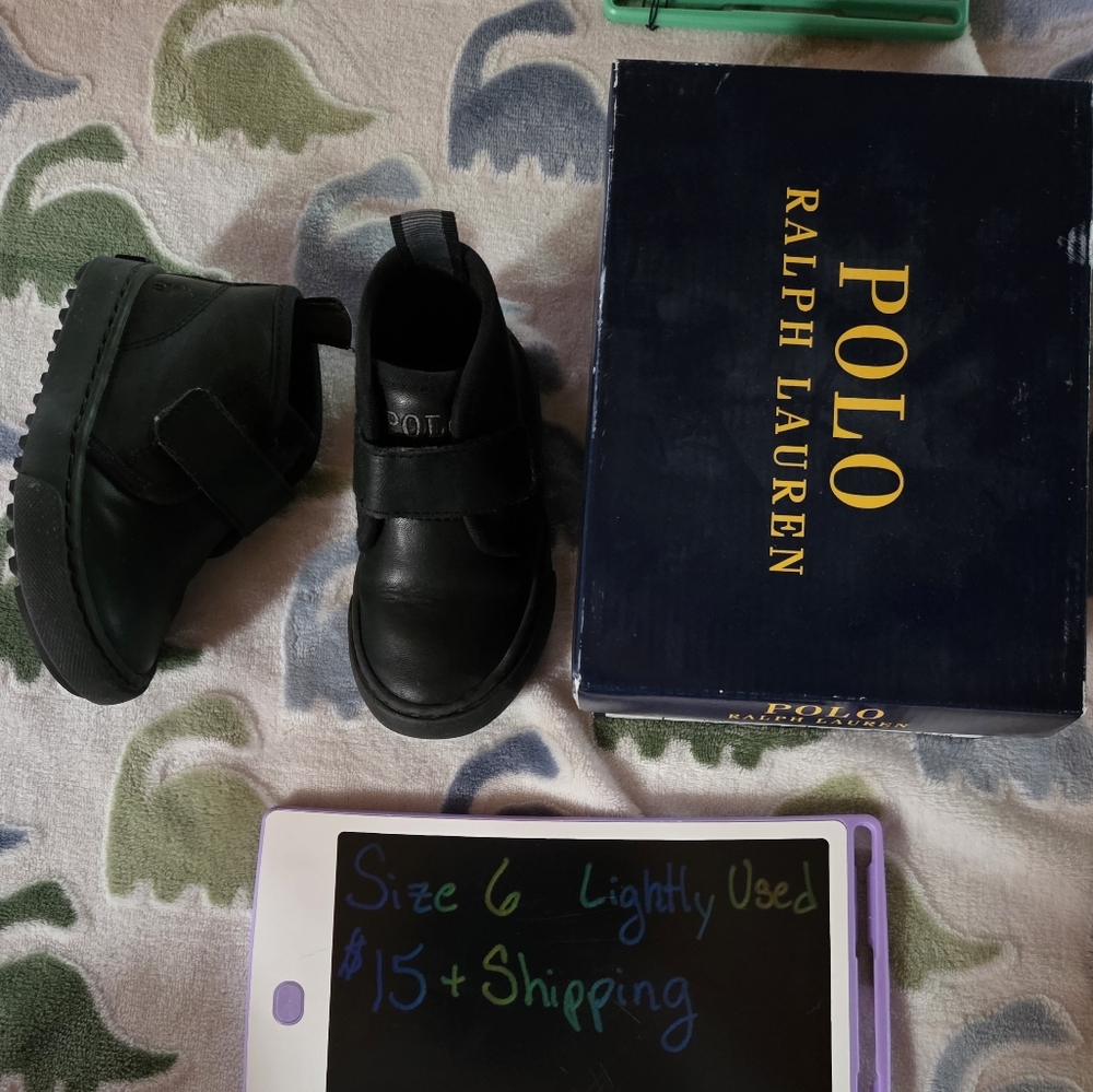 Polo by Ralph Lauren Black Kids Shoes